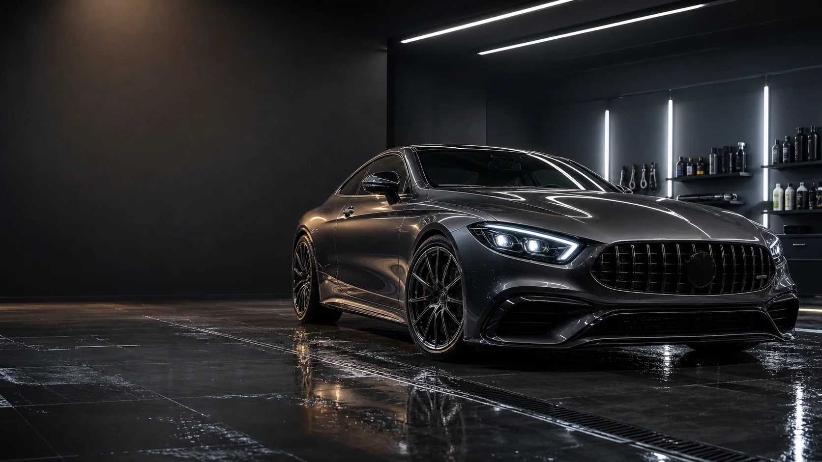 Mercedes po detailingu w studiu premium